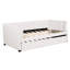 Lit de jour simple beige avec rangement gigogne extensible, ergonomique et flexible-639001368