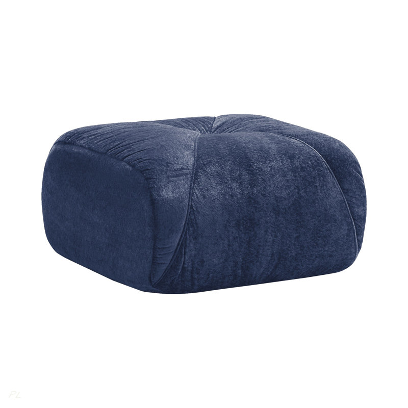 Modern Ottoman Velvet, Blue