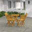 Alameda 4 - Person Acacia Wood Patio Dining Set with Rectangular Table , Cushions Included