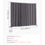 Séparateur de rideau portatif pour bureau d'étude, paravent en alliage d'aluminium gris, tissu 180 g, imperméable et bloquant le soleil, structure stable avec barres horizontales, mobilité sur quatre roues autoportante