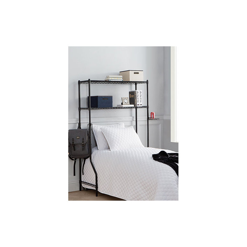 Suprima 67" H x 44" W Over the Bed Shelving Unit, Black