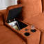 Canapé modulaire surdimensionné de 150 po, canapé Cloud avec siège profond, canapé en L avec porte-gobelets et ports USB, canapé rembourré en velours côtelé pour le salon, orange-1012767507