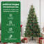  Artificial Hinged Christmas Tree Green PVC, PE and Steel-72924354