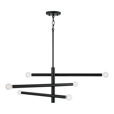 Zane 6 - Light Dimmable Sputnik Modern Linear Chandelier -  Capital Lighting, 451262MB