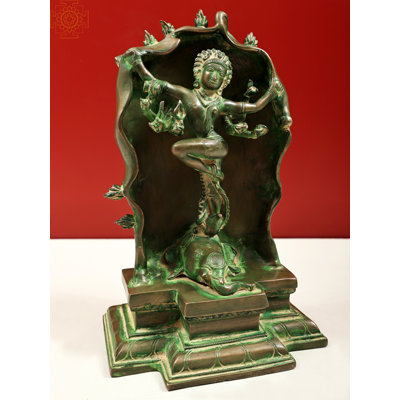 Statue en laiton 10 po Gaja Samhara Murti Nataraja