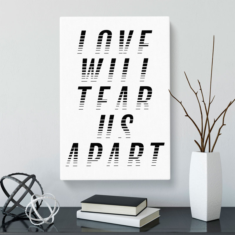 Love Will Tear US Apart - Wrapped Canvas Print, 50cm H x 35cm W x 3cm D