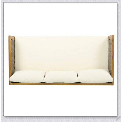 CLAREMONT 3 SEATER DAYBED WITH RATTAN ARMS, Durable Acacia Wood and Water-Resistant Cushions for Outdoor Comfort