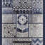 Tapis marocain rectangulaire noir / bleu / gris tissé à plat à la main 3 pi 11 po x 5 pi 11 po Tahage