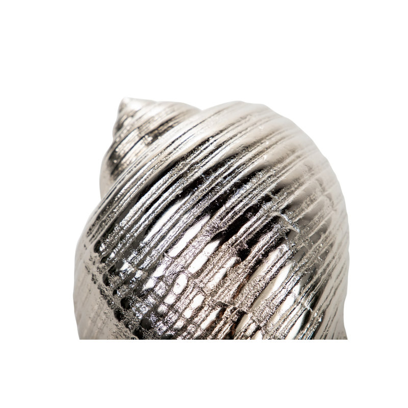 Rough Nickel Shell 22x16x12 Cm, Silver