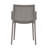 4pcs Modern Stackable Plastic Armchair for Indoor/Outdoor Use – Ergonomic Slatted Back Design, All-Weather Material, Warm Grey – Patio, Balcony, Cafe