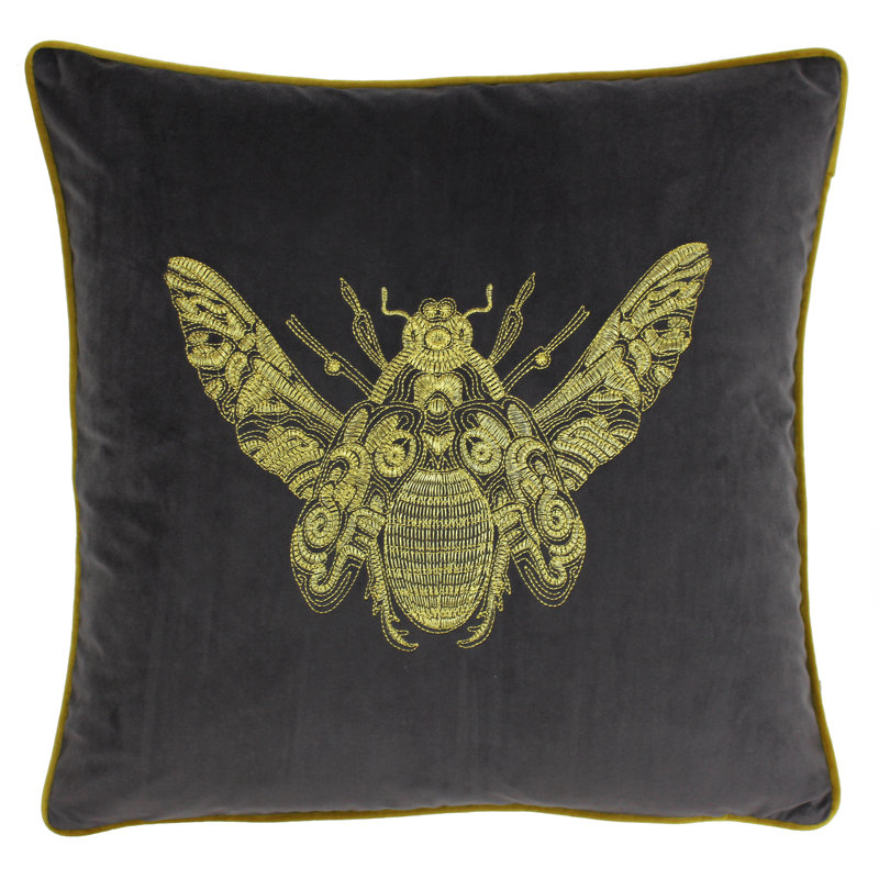 Animal Print Square Cushion Cover, Green, Pillow Cover & Insert