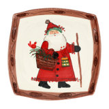 Old St. Nick Handmade Earthenware Square Platter