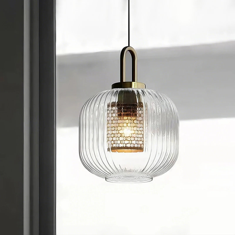 Luminaire suspendu en verre transparent Creative Mesh
