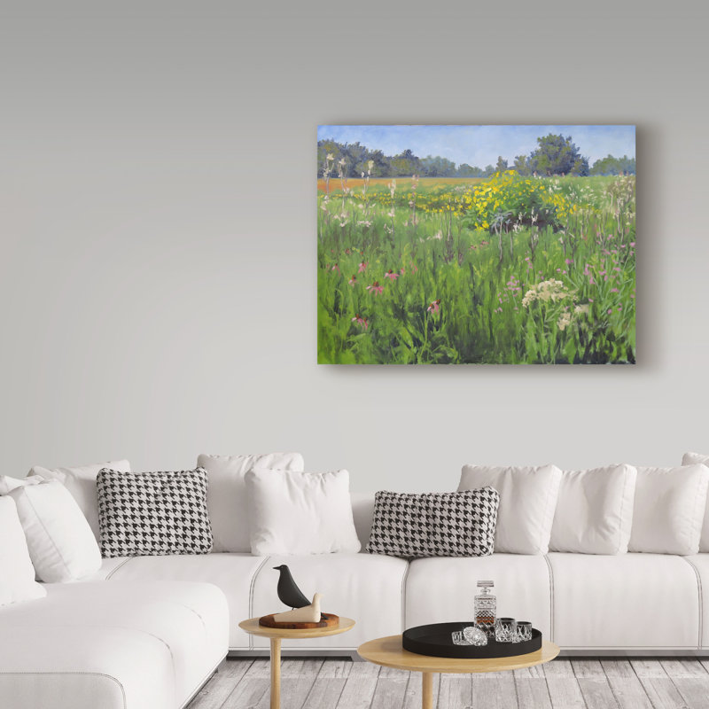 «Flower Field» Armstrong, impression sur toile tendue, H 35 po x l 47 po x P 2 po