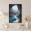 «Glowing Blue Plants in Misty Grey Cave», art mural-1342842533