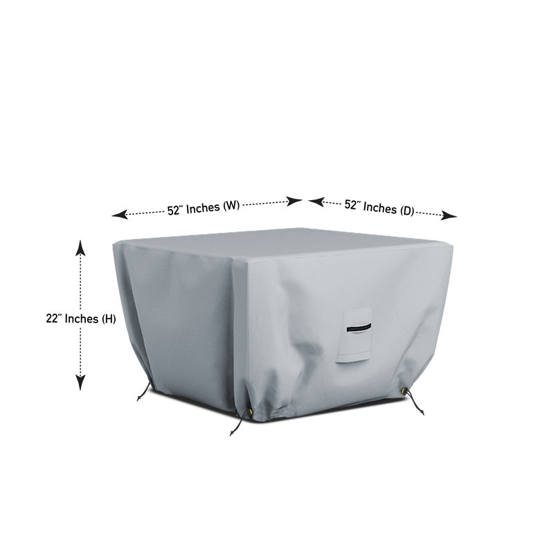 Fire Pit Cover, 55.9cm H x 132.1cm W x 132.1cm D, Grey