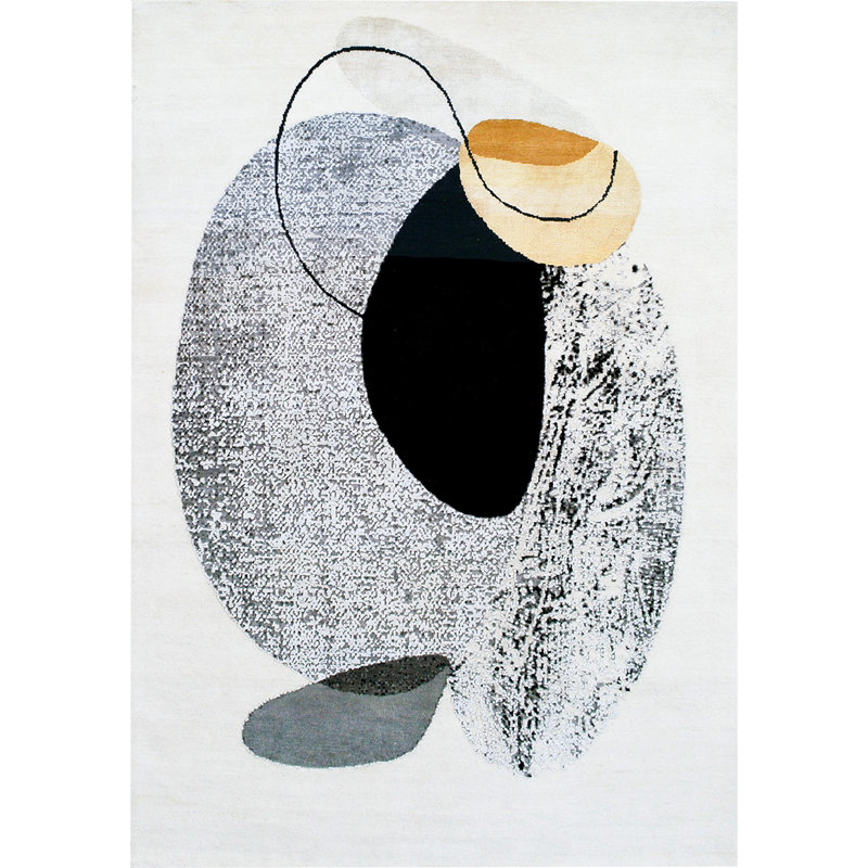 Wool Abstract Area Rug, Rectangle 8' x 10'