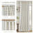 Linen Plaid Curtains Modern Window Panels Check Tartan Light Filtering Curtains for Living Room Bedroom, Rod Pocket Back Tab, 2 Panels-329966674-329966681