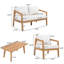 Ensemble de conversation en bois d'acacia pour 4 personnes avec coussins hydrofuges Airwyn-128766526-128766530