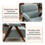 Chaise d'appoint Mid-Century moderne avec structure en bois massif, revêtement en polyester vert