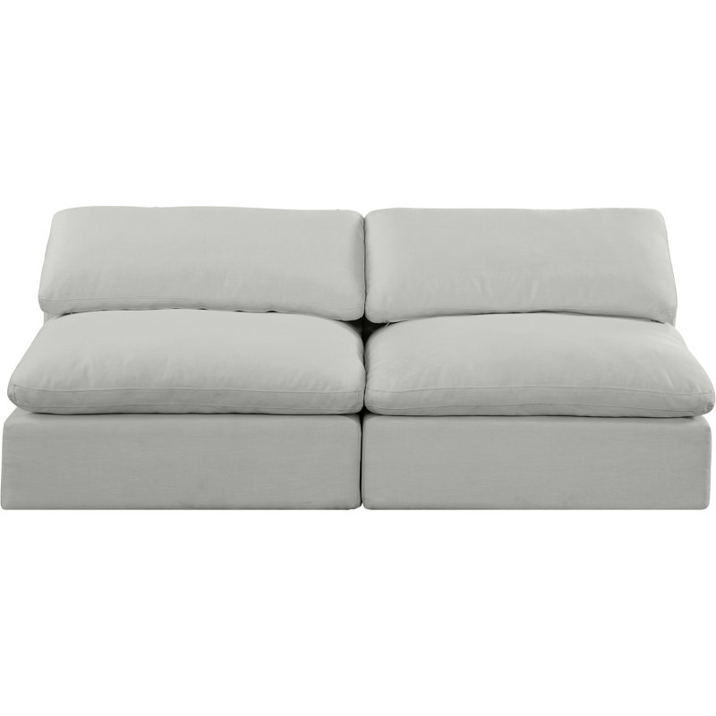 Hurlow 78'' Upholstered Sofa, Grey Linen Textured Fabric