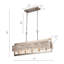 Lustre rectangulaire perlé 5 lumières Anantha-1566610452