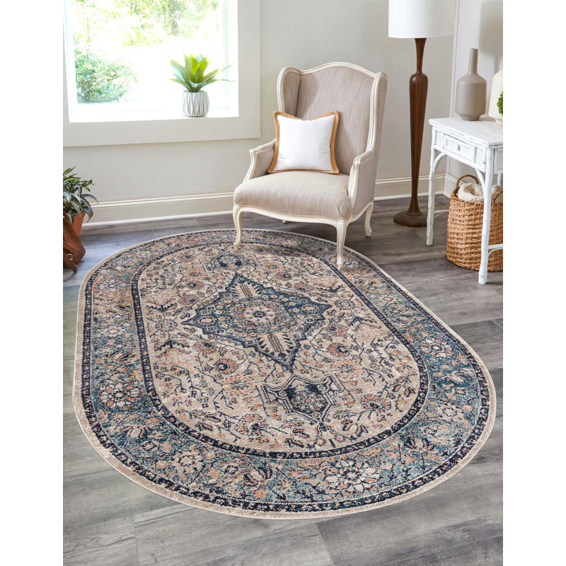 Gause Oriental Indoor Rug, Oval 3'11" x 5'11"
