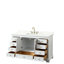 Ensemble de meuble-lavabo autoportant simple Deborah avec plateau en quartz et miroir-98112339-98168038-98112338