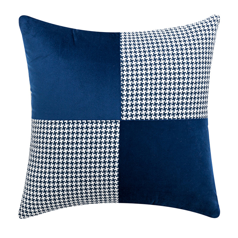 Housse et housse de coussin  Velevt, Bleu marine