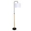 Lampe sur pied en arc avec abat-jour cylindrique, éclairage debout incurvé pour le salon, coin lecture de chambre à coucher et éclairage de bureau, lampe sur pied en bois Lior 110V