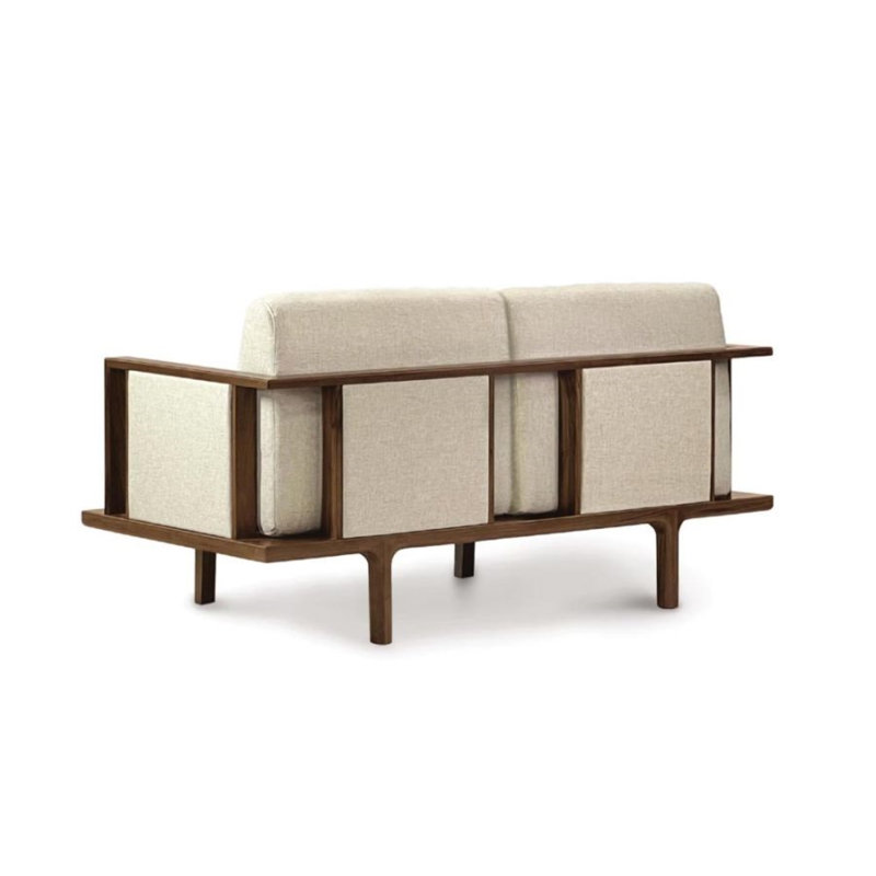 Sierra Loveseat, Onyx  100% Polyester, Walnut