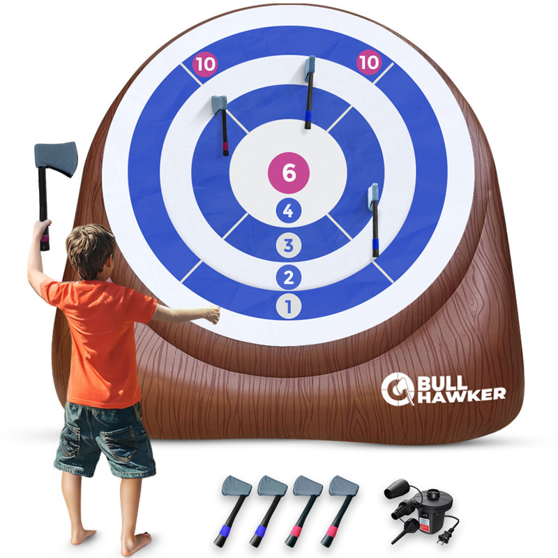 Bull Hawker - Jeu de fléchettes avec hache géante, H 72 po x l 72 po x P 54 po
