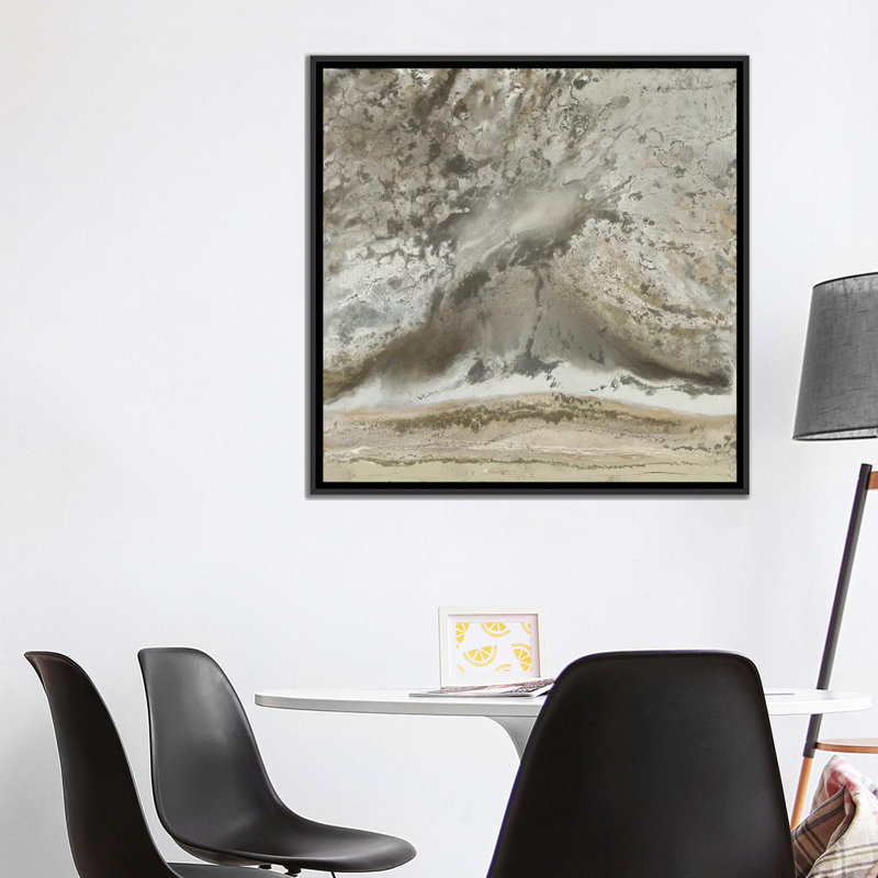 « calme terrain », reproduction d’art sur toile, H 18 po x l 18 po x P 1,5 po, Toile avec cadre noir