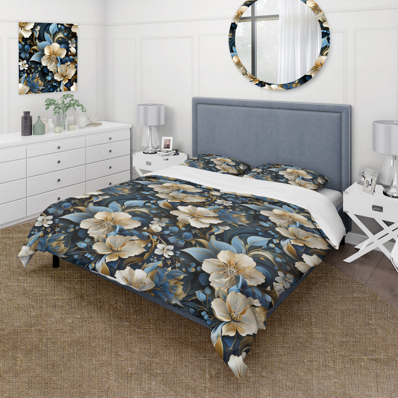 Literie à motif cachemire victorien Elegance, Housse de couette pour très grand lit et 2 très