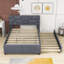 Lit plateforme tapissier avec lit gigogne simple et tête de lit-653591830-653591828