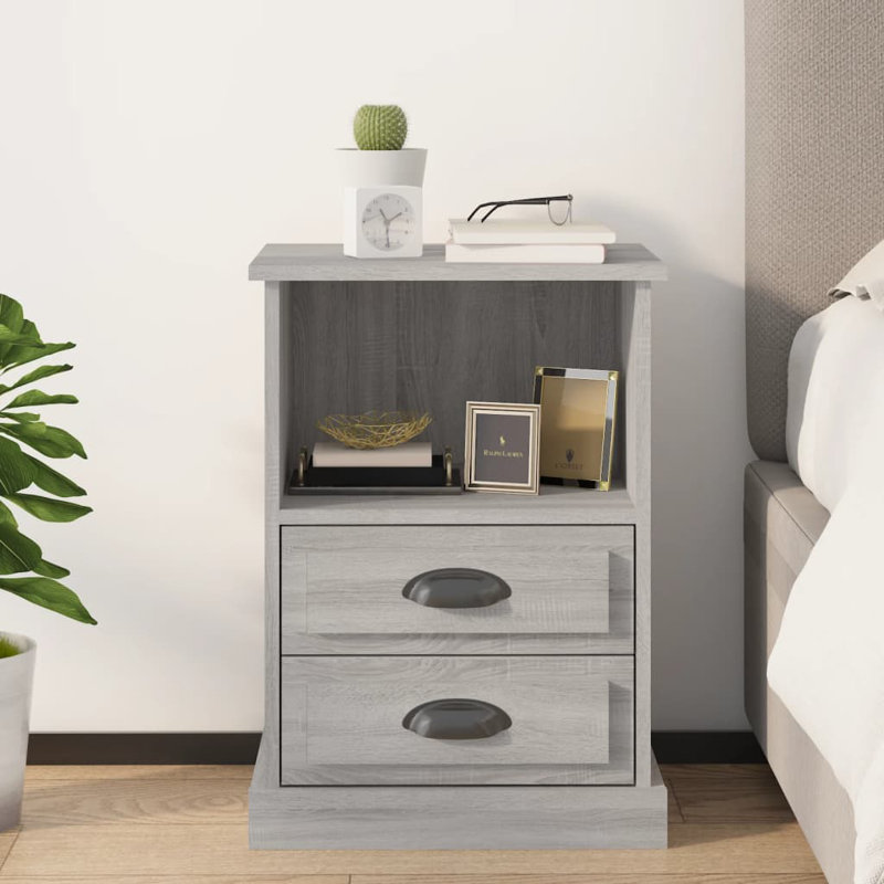 Prochniak Raposo Bedside, Grey Sonoma
