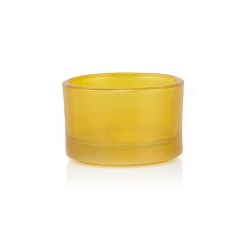 1.25cm Glass Tabletop Votive Holder, Pearlescent Orange