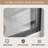 56'' - 60'' W X 62'' H Double Sliding Tub Door Modern Framed Aluminum Bypass Shower Screen with 5/16'' Tempered Glass in Matte Black
