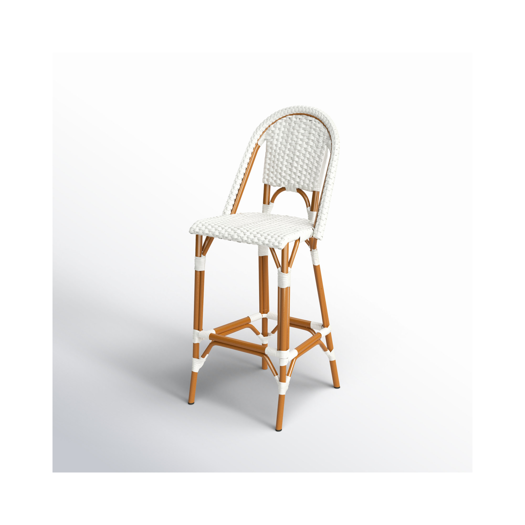Kerta 46.5'' Outdoor Bar Stool, White