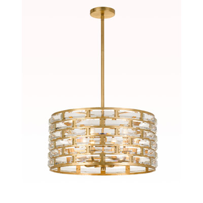 Basingstoke 6 - Light Dimmable Drum Chandelier