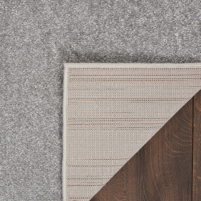 Mullican Sandy Solid Silver/Grey Easy Care Indoor/Outdoor Area Rug, Rectangle 8' x 11'
