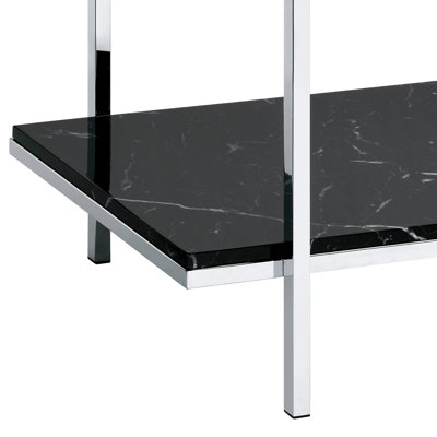 Console moderne en simili marbre miroitant