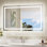 Miroir de salle de bain Bluetooth à DEL à éclairage avant et rétroéclairé, 3 couleurs de température et intensité variable, miroir de coiffeuse en verre trempé
