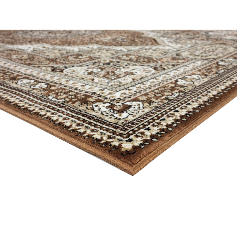 Tapis oriental brun Ellowyn, Rectangle 3 pi 9 po x 5 pi 9 po
