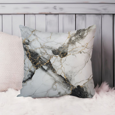 Abstract Geode Marble Symphony XVI Modern Throw Pillow Cover