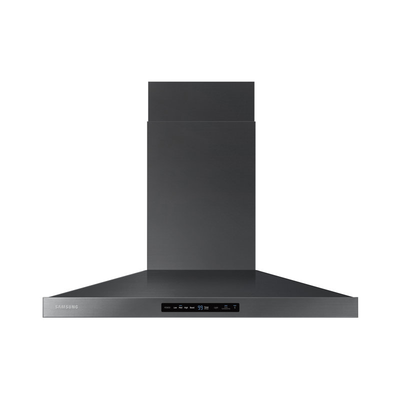Hotte murale convertible 36 pouces 600 CFM avec Wi-Fi, Acier inoxydable noir