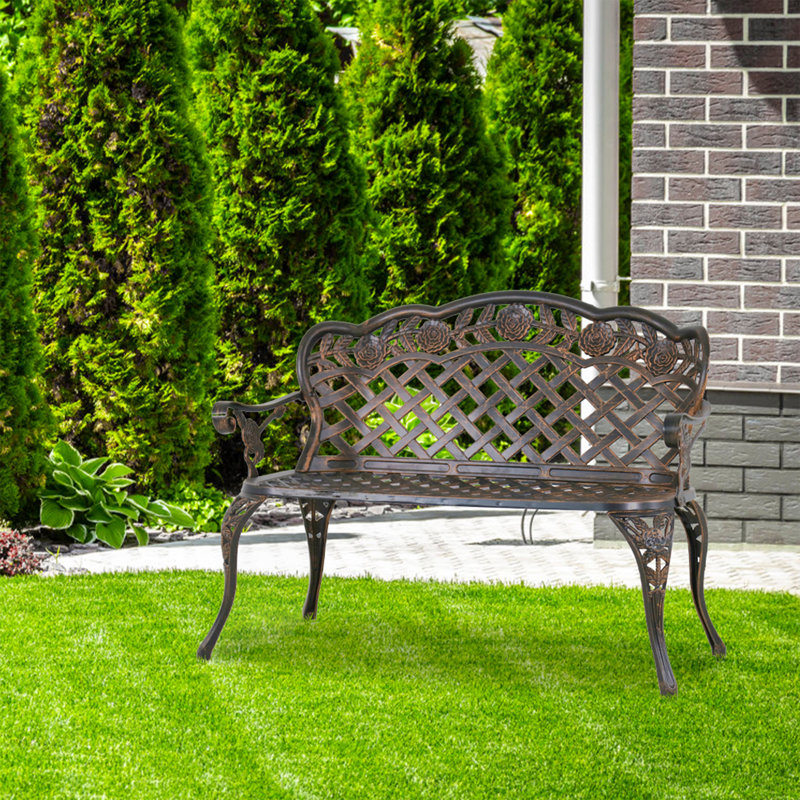 Banc de jardin en fonte d'aluminium Madama