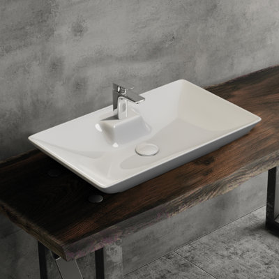 Velanso Sonora 15.75'' Fireclay Rectangular Bathroom Sink