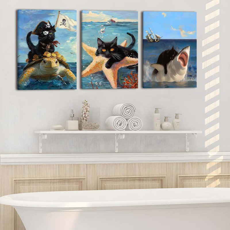 3 Piece Wrapped Canvas Print, 60cm H x 40cm W