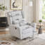 Fauteuil inclinable électrique pivotant avec rembourrage confortable et base dorée-196561796